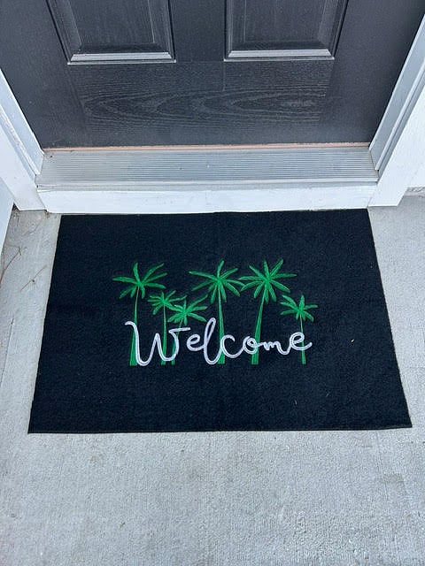 Front doormat.