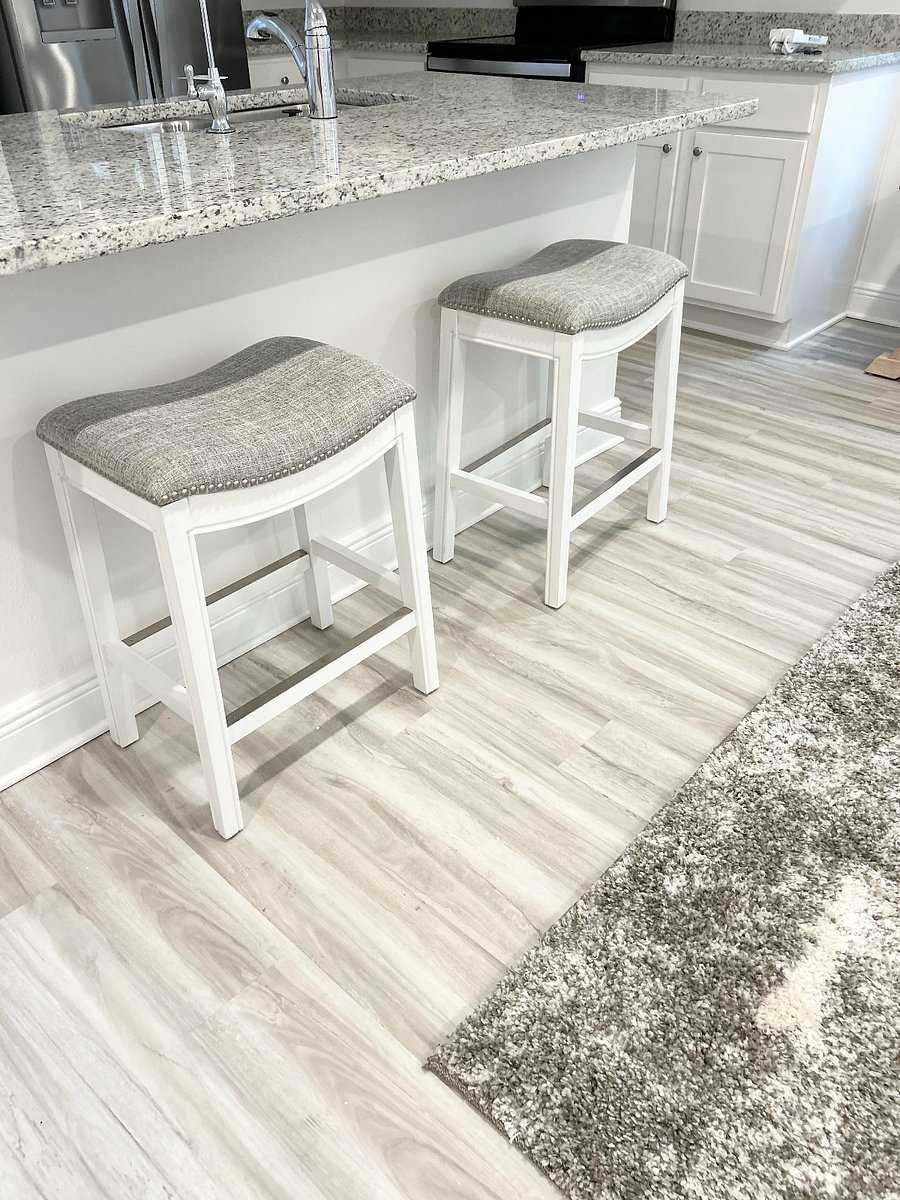 Kitchen stools for granite island countertop.