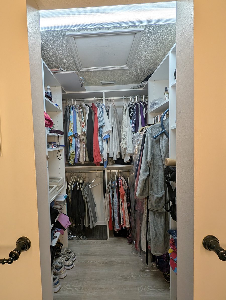 Master bedroom walk-in closet