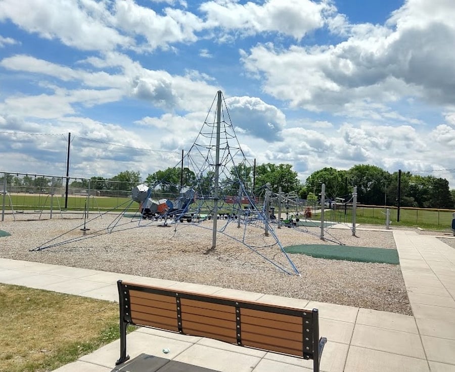Located directly across the street from Bossen Field Park! Enjoy all the wonderful amenities including basketball courts, kids pool, baseball fields, walking paths, picnic areas and more!