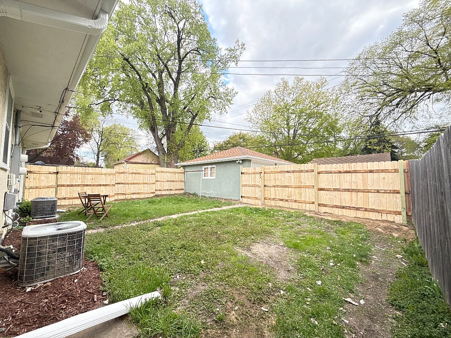 Fully fenced backyard!