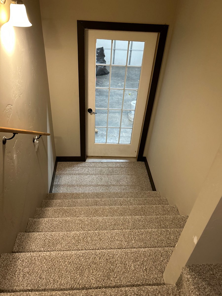 Stairs leading up to studio