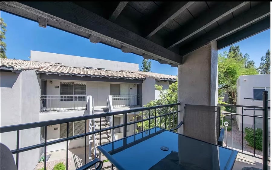 Balcony. Note: this condo is on the second floor. 