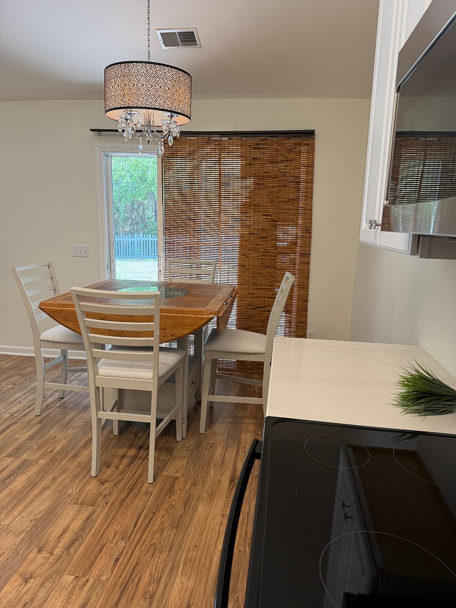 SHOWING VIEW OF PRIVATE BACK YARD FROM KITCHEN