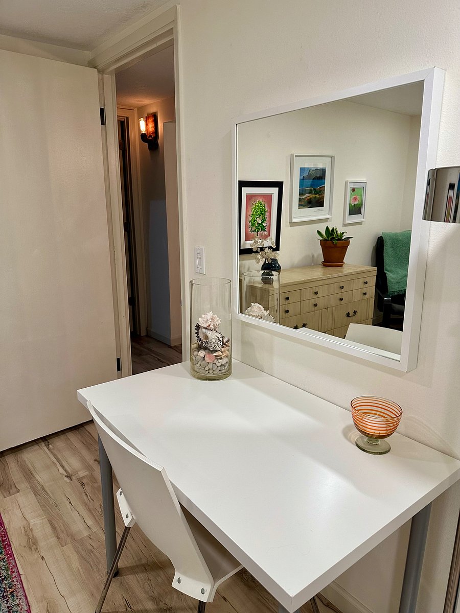 Desk and door to the living room