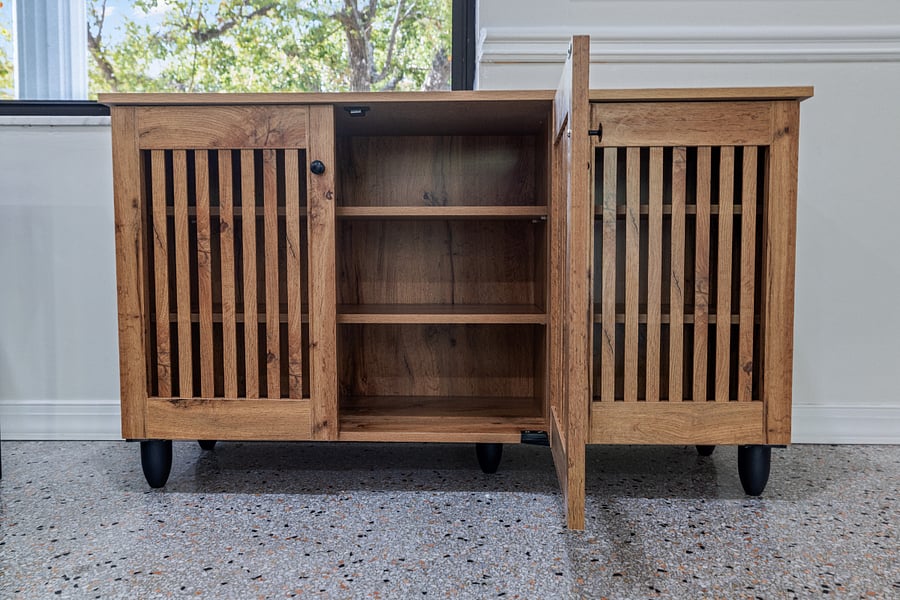 Shoe cabinet at entry