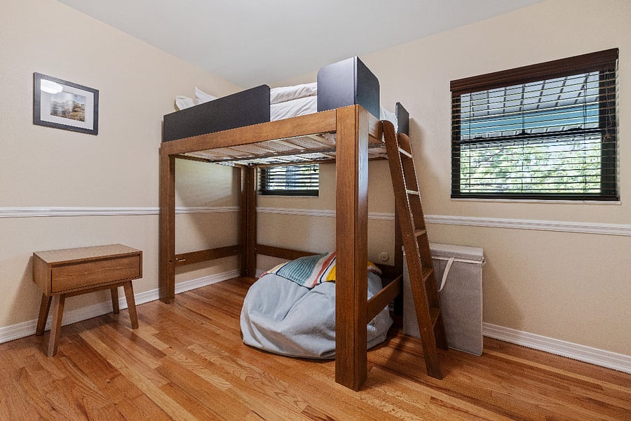 Bedroom #1 with twin loft