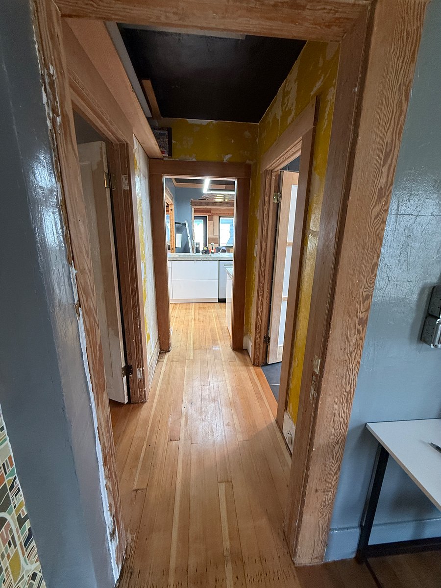 Hallway from sitting room/bedroom to kitchen/living room