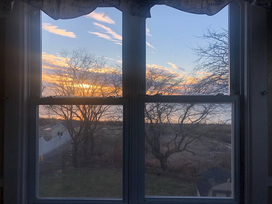 View from house at sunset 2