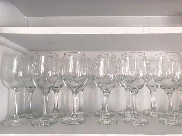 Glassware in Kitchen 
