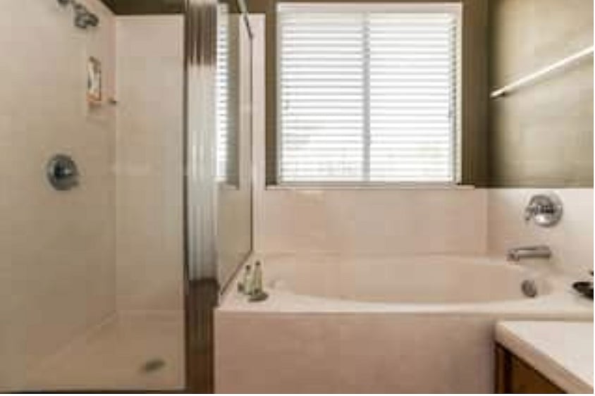 Master bathroom with incredible tub.