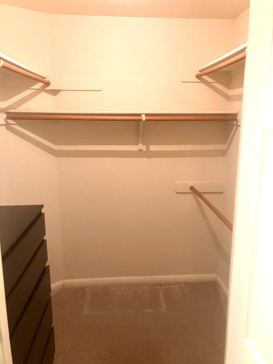 Master Bedroom Walk In Closet - dresser can be moved around inside or outside of closet according to your needs