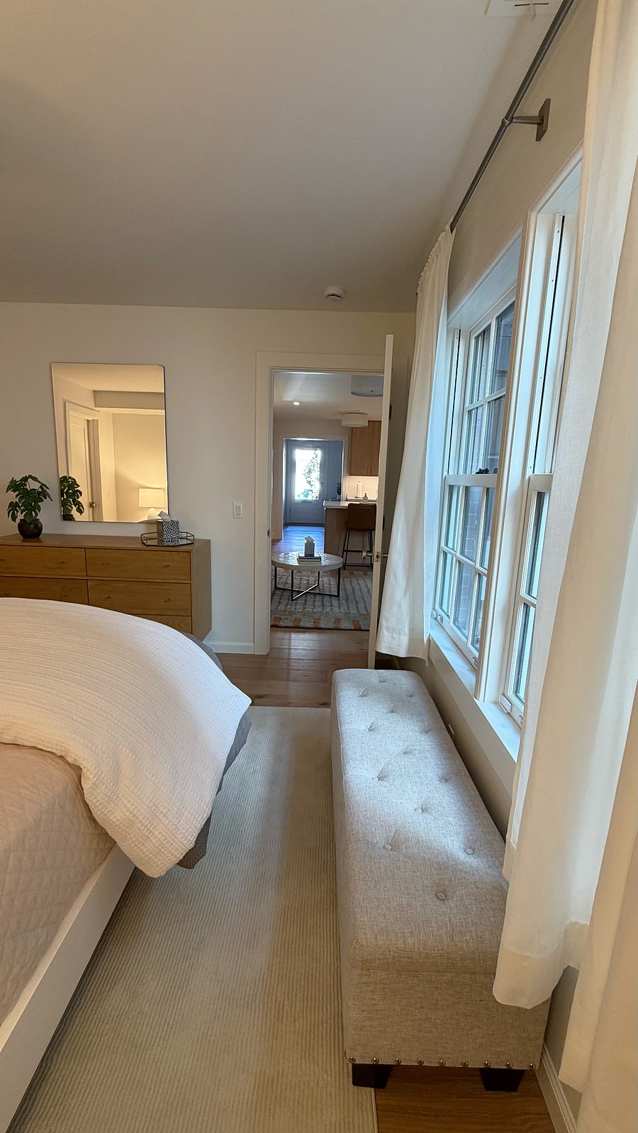 Bedroom view through apartment