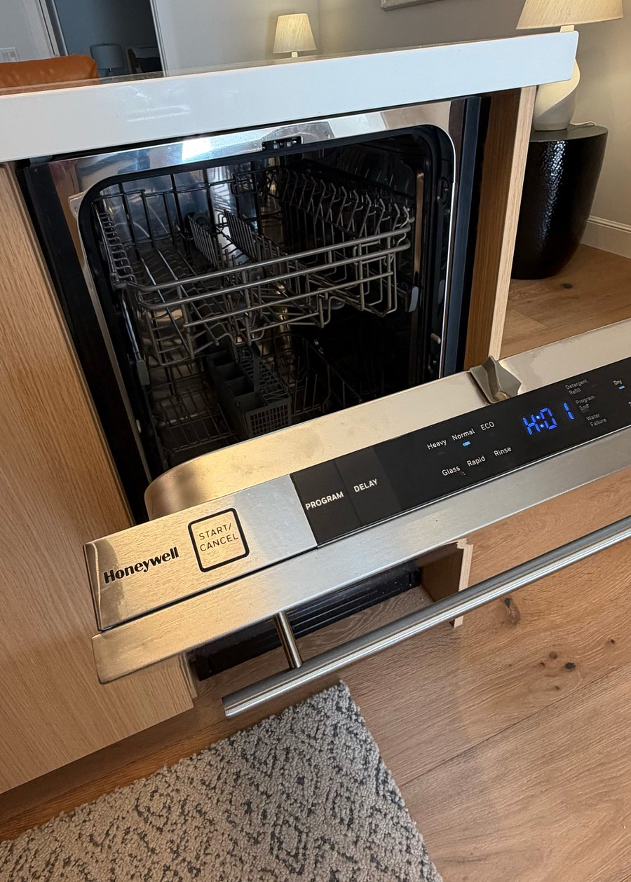 Interior of new dishwasher