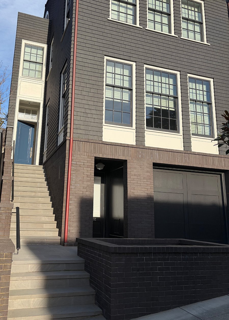 Front entryway showing main house with staircase to owner entry