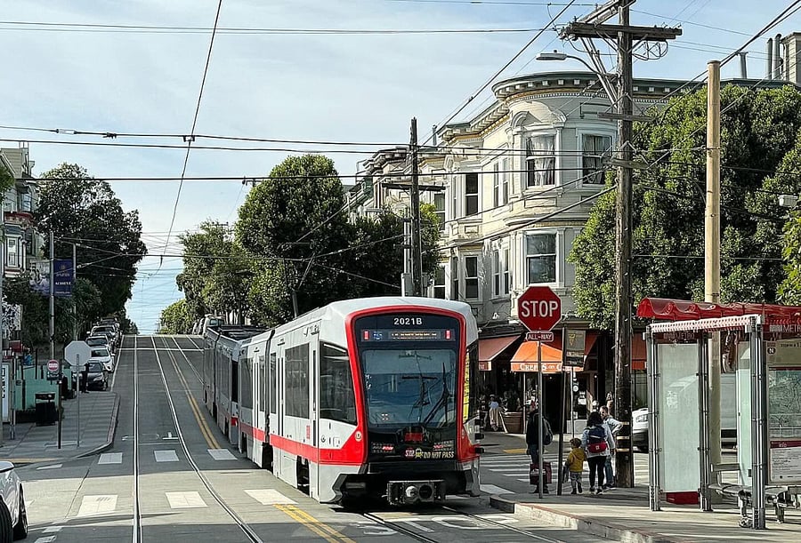 Nearby MUNI train stop for the N Judah line (Cole Street, 3 blocks away)