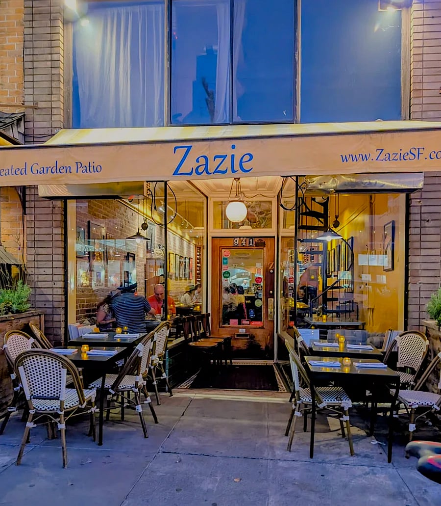 Great Cole Street restaurant Zazie, 3 blocks away