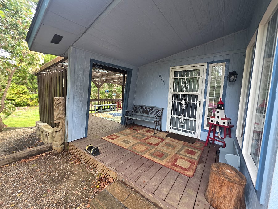 Front porch entry to the home