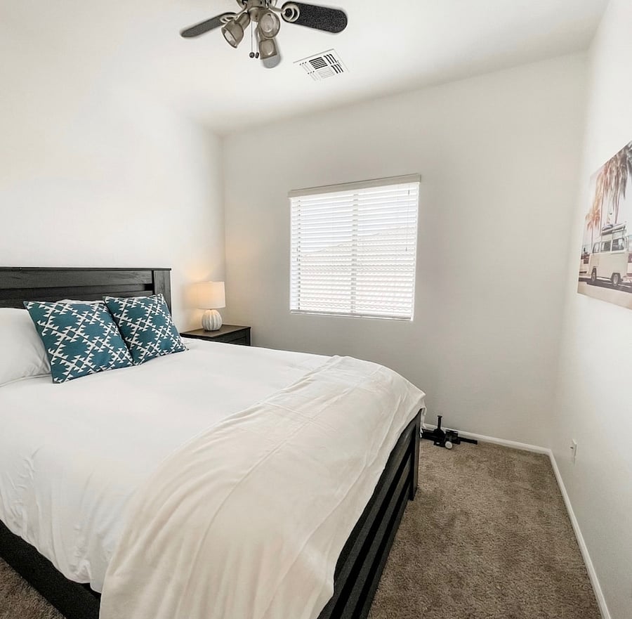Upstairs bedroom with queen bed 