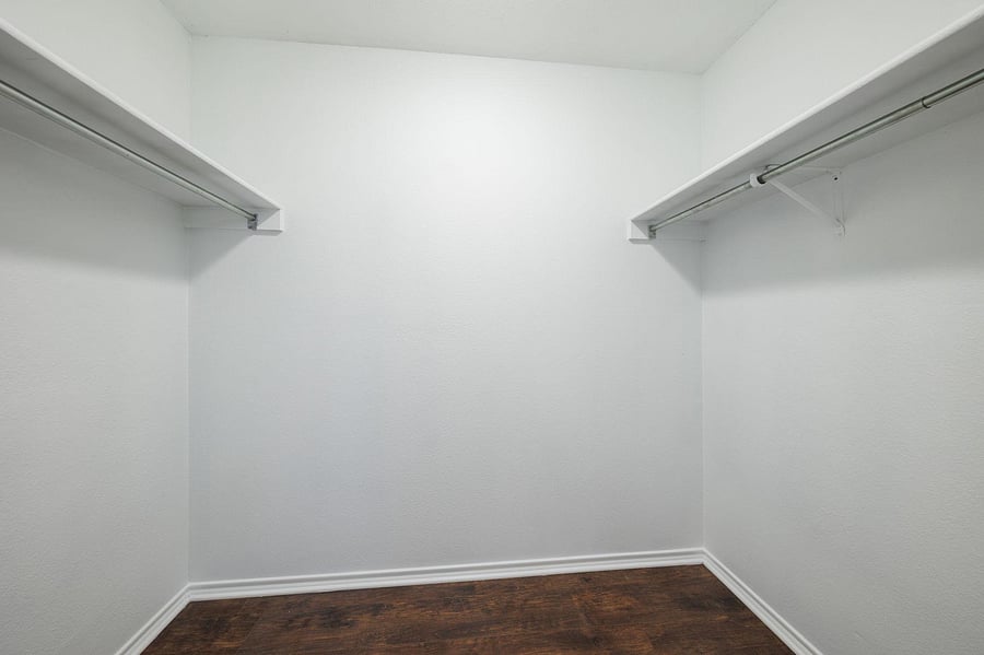 Spacious walk-in closet