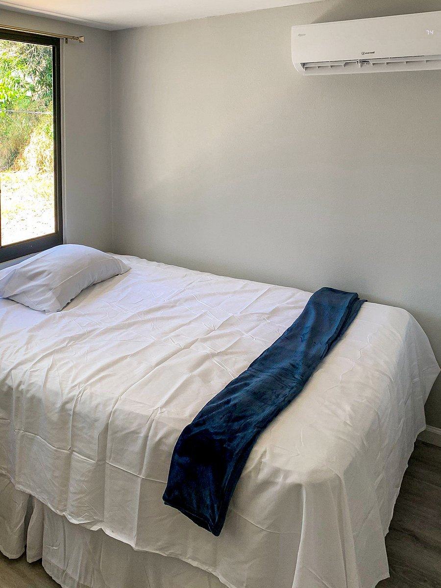Full sized bed and nightstand (with a safe for valuables).
This room as its own private entry to the backyard