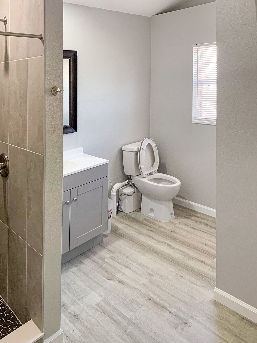 Large shared bathroom