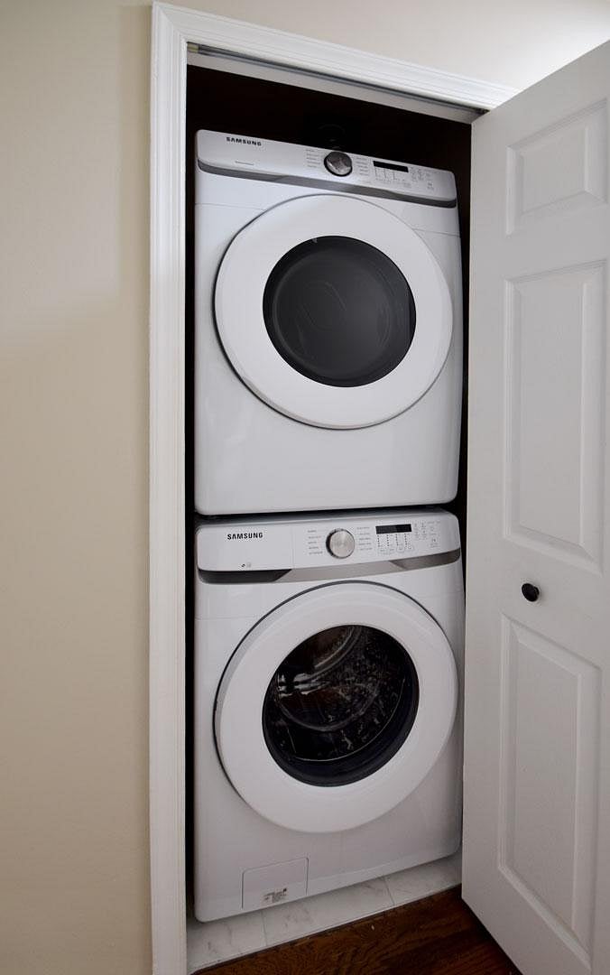 Upstairs laundry area