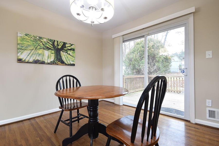 Upstairs common area and deck