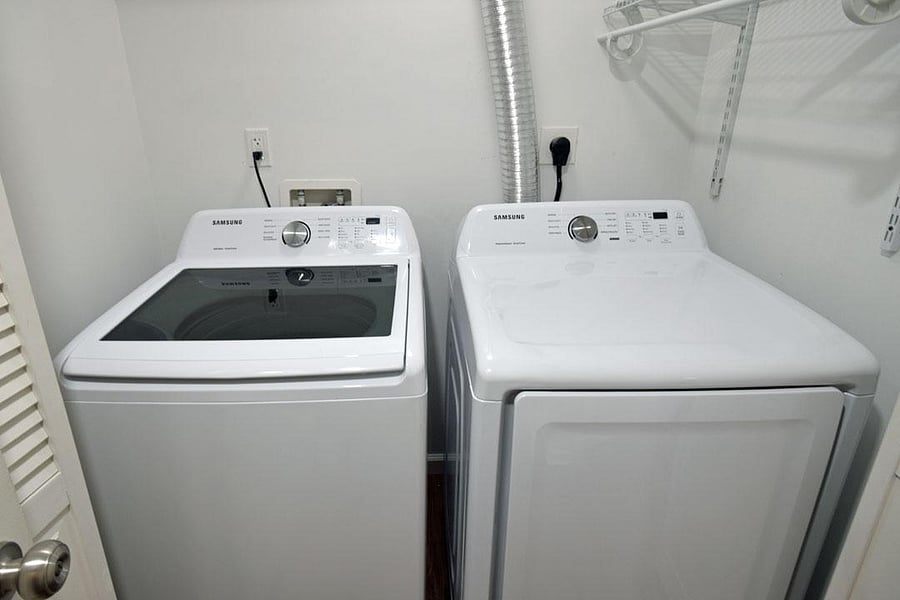Downstairs laundry area
