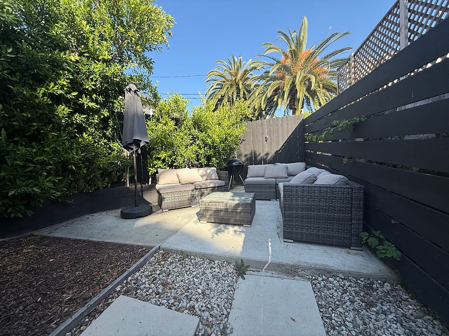 Private outdoor patio area