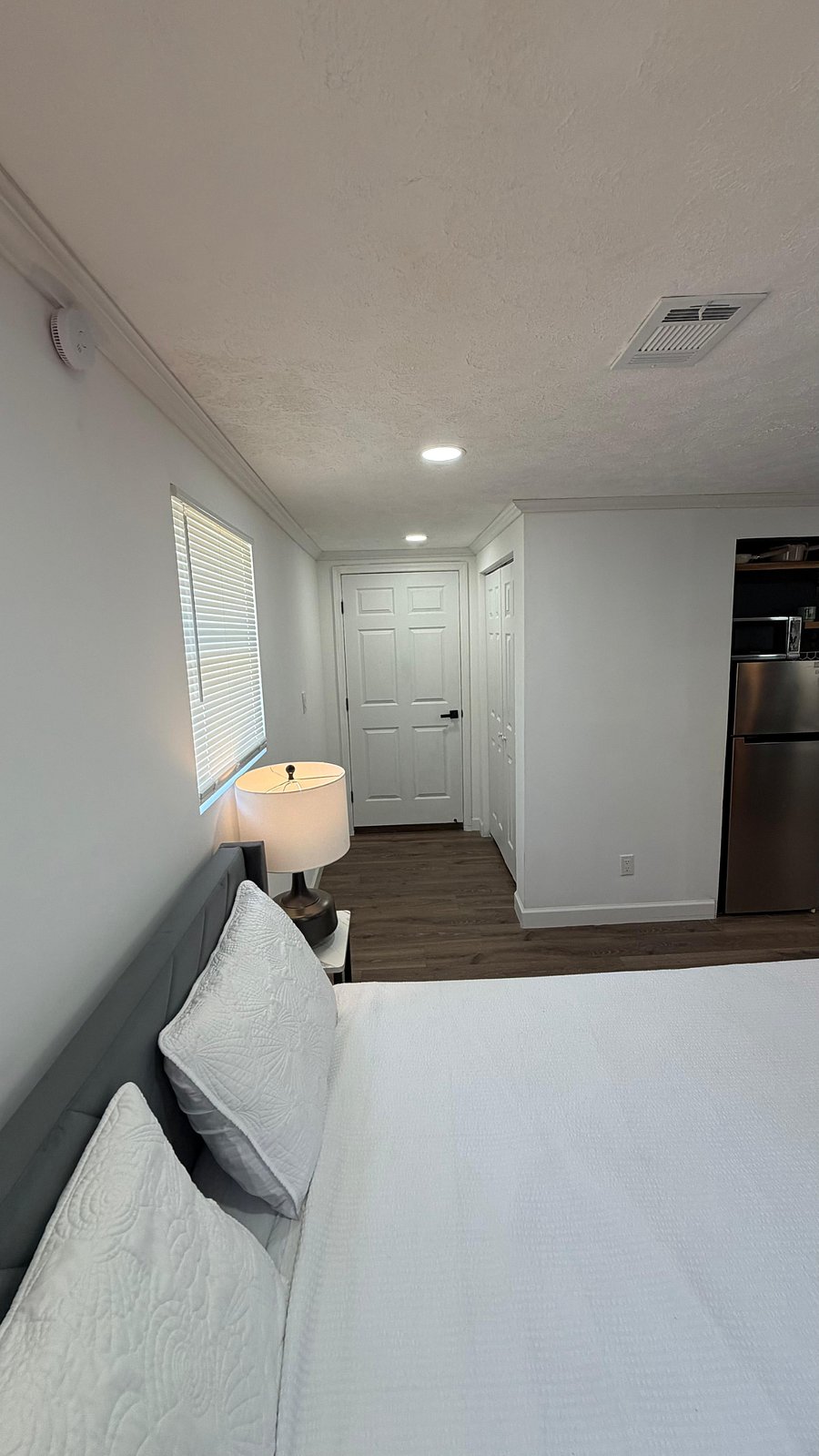View to the main part of the house, spacious closet is on the right.  Only access the main part of the house during cases of emergency.  