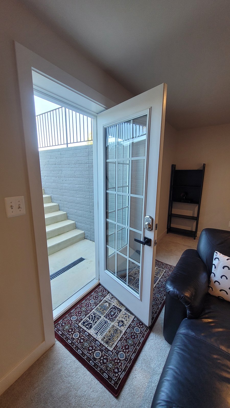 Main entrance door open