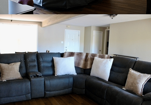 sofa in living room