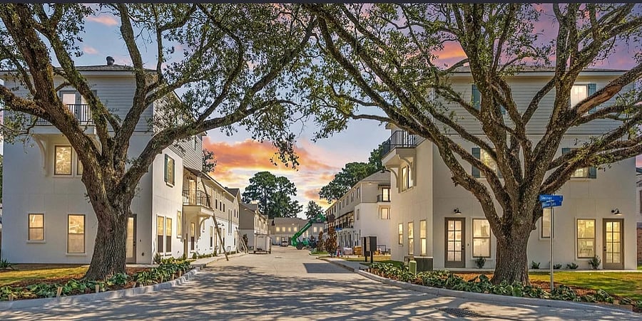 Beautiful trees line the entrance. Well lit and safe neighborhood. Nightly security patrols.