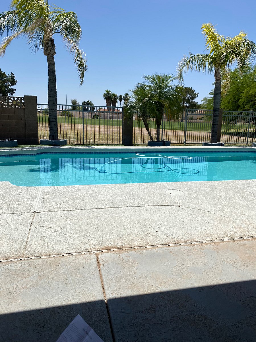 Pool with view of golf course