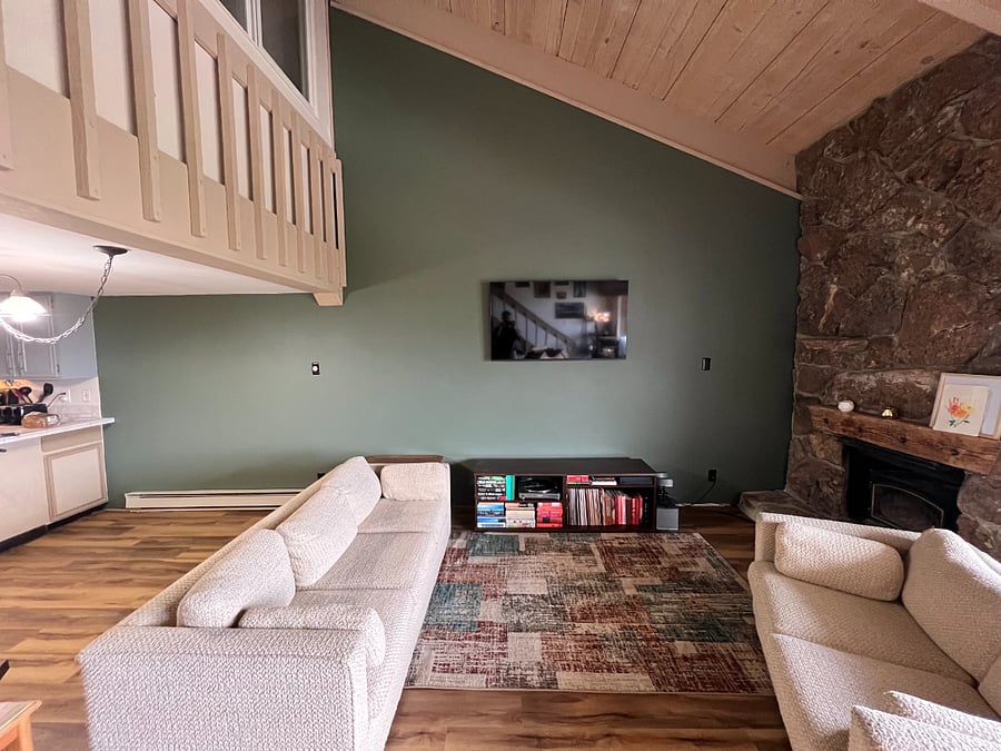 kitchen and coffee table not shown