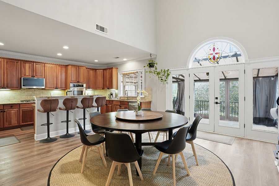 Dedicated dining area ideal for shared meals, work sessions, or entertaining.