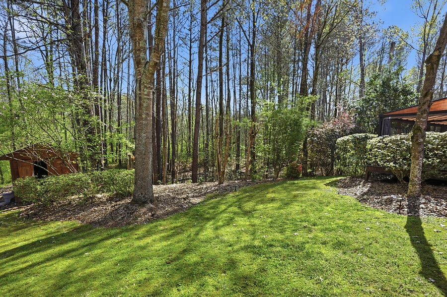 Expansive outdoor space on approximately 2 acres offering privacy and room to unwind.