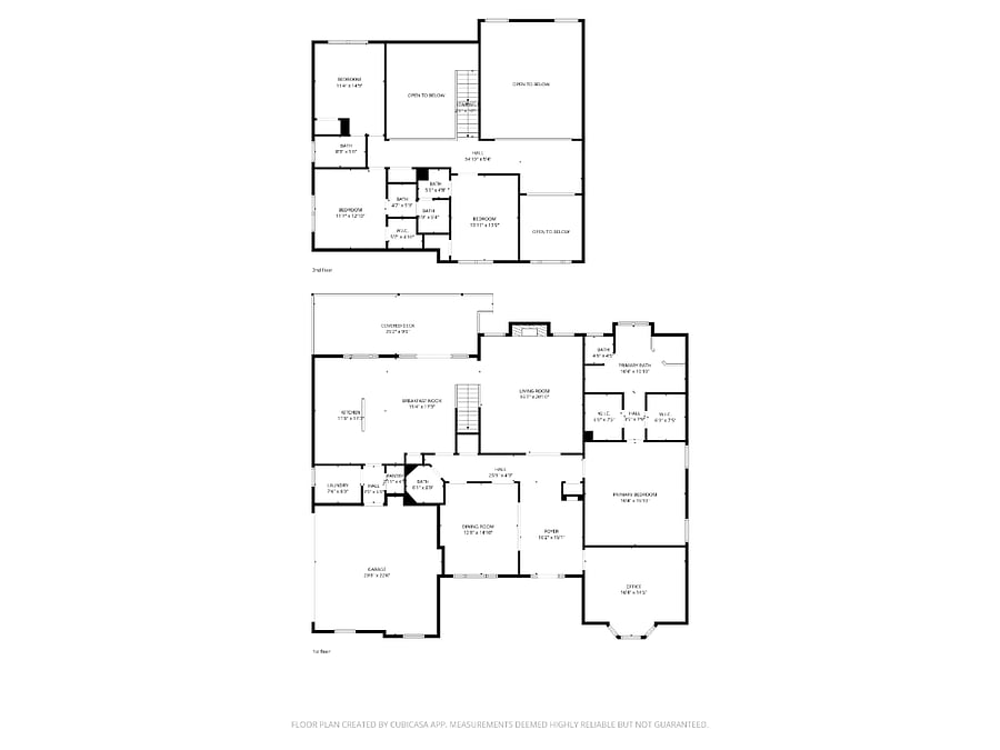 Floor plan showing layout and flow of the home across both levels.