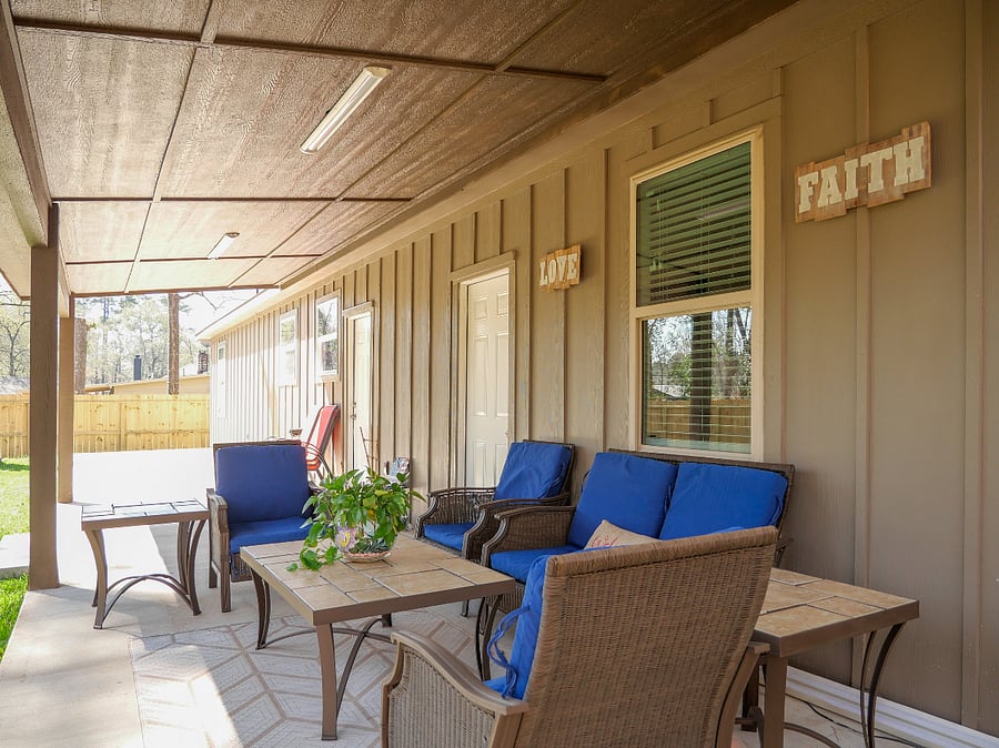 Back Patio set area