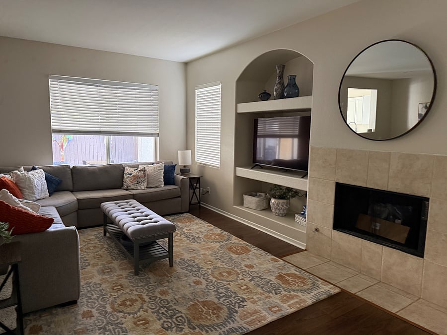 Cozy great room with fireplace