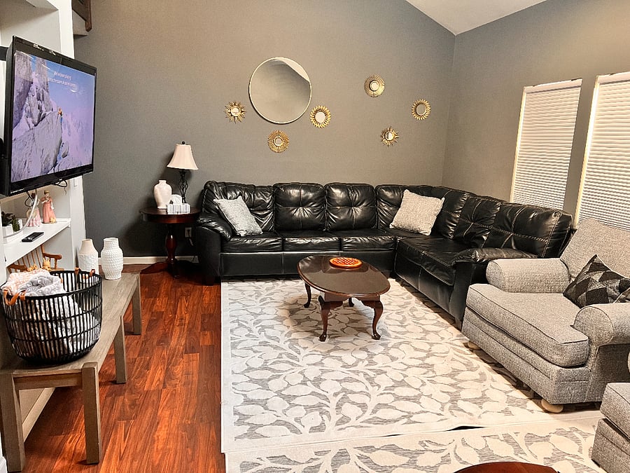 Living room with TV.