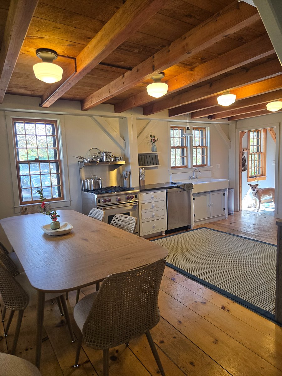 Kitchen with Wolf stove and double farmer's sink