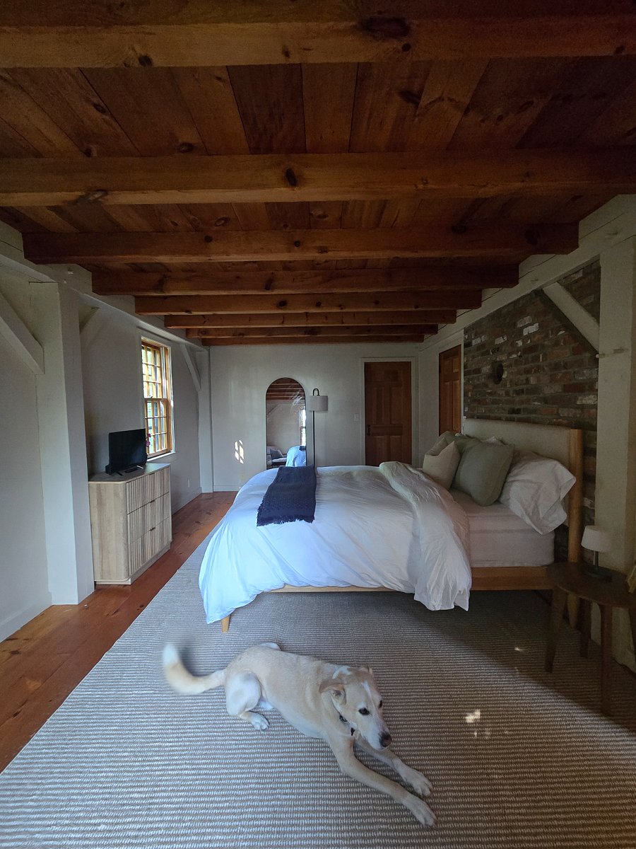 Primary bedroom with queen and walk-in closet