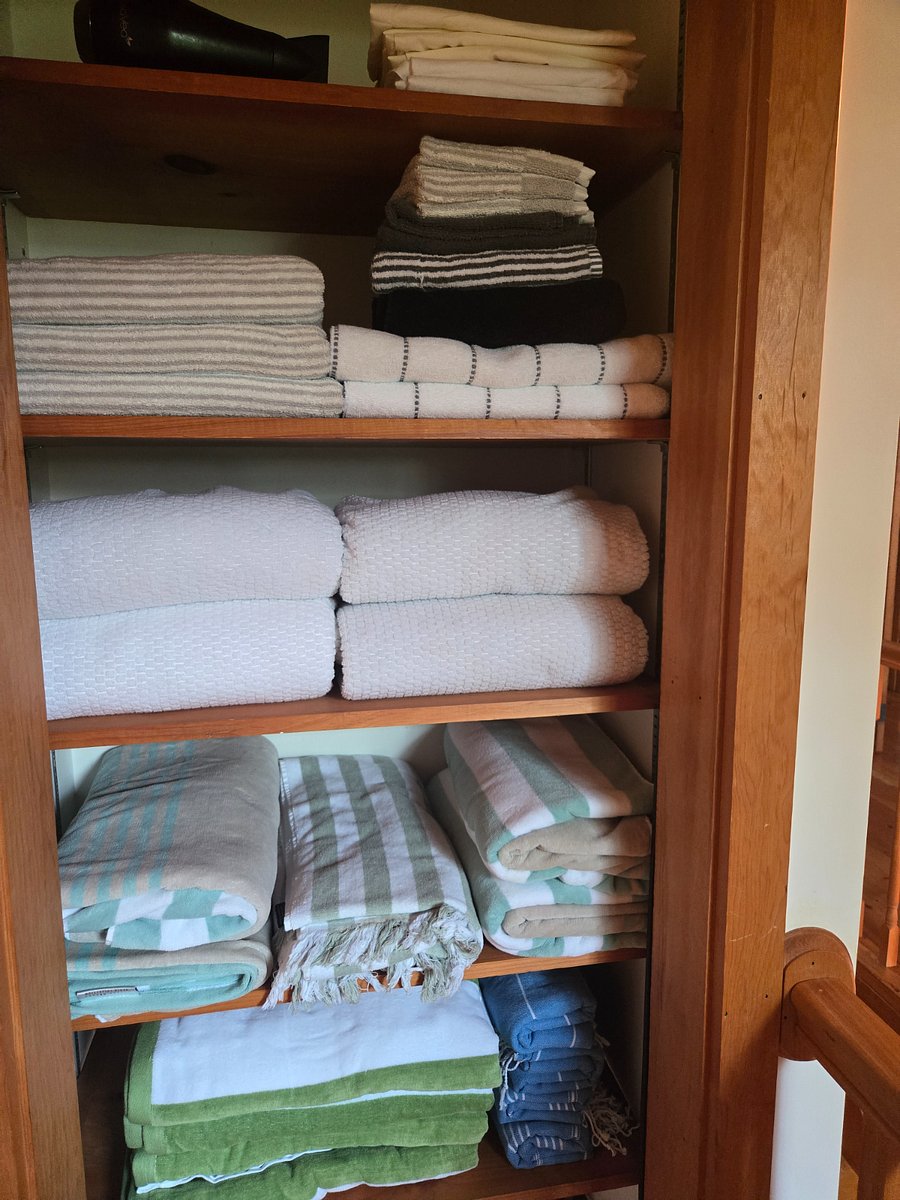 Fully-stocked linen closet