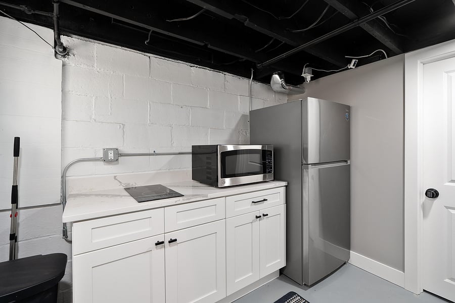 Basement kitchen, shared by Room #s 3 & 4.