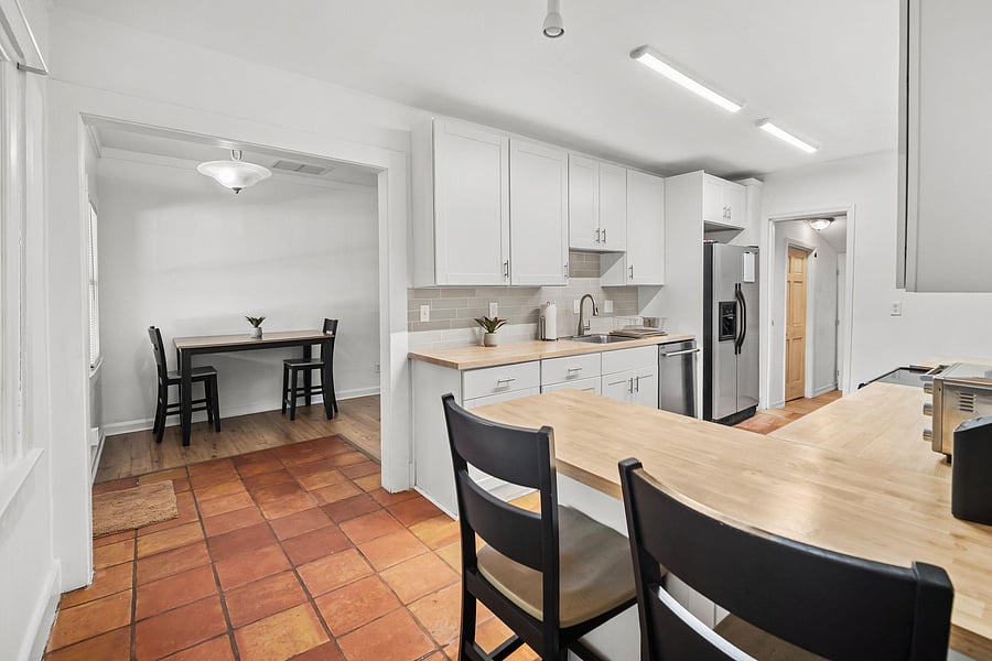 kitchen with large cabinet space