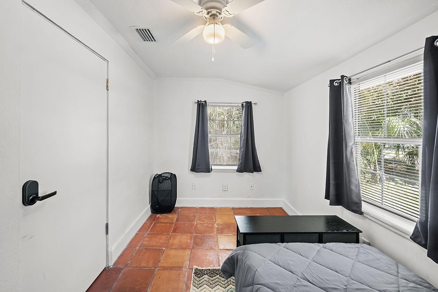 Includes black out curtains