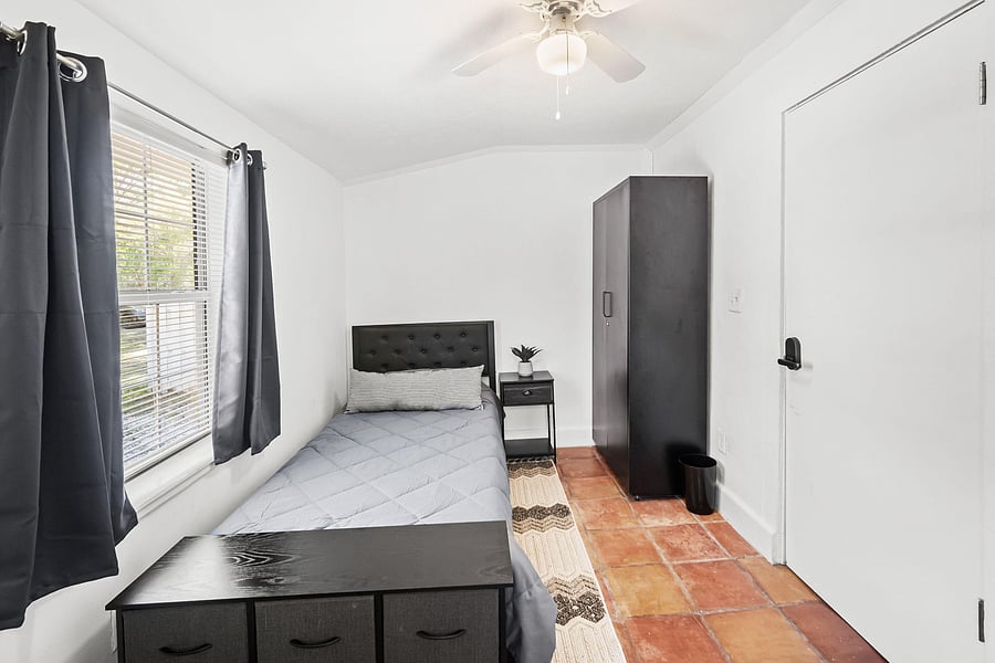 Dresser, wardrobe closet and nightstand included