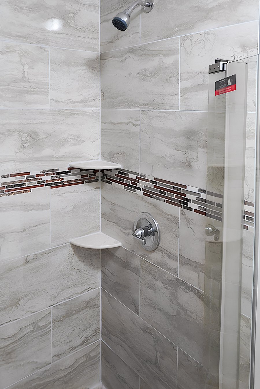 Lower Level Full Bathroom Shower with Seat